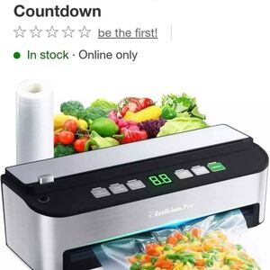 Beelicious Pro Vacuum Sealer with Black and Silver Finish